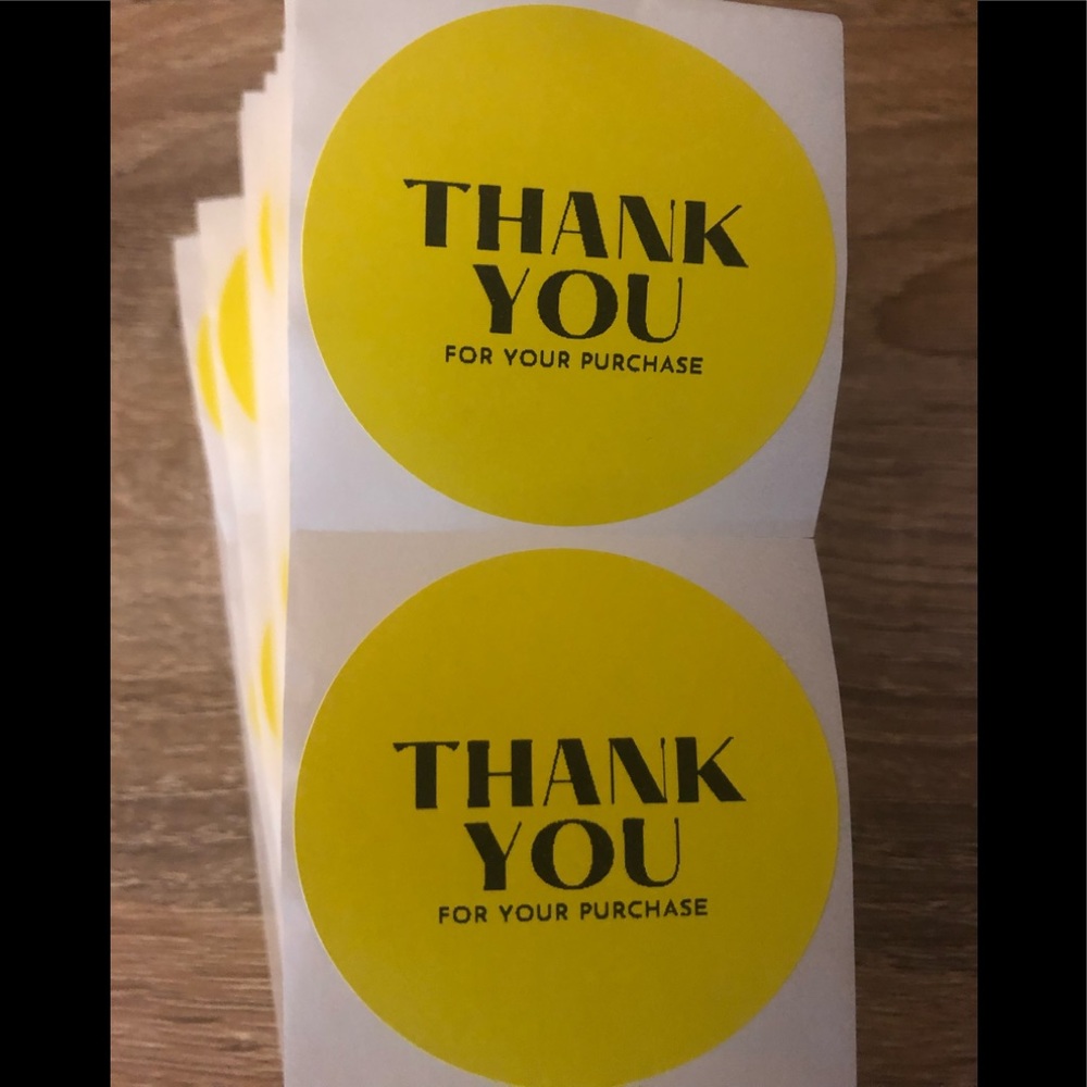 Thank You for Your Purchase 100 stickers Included